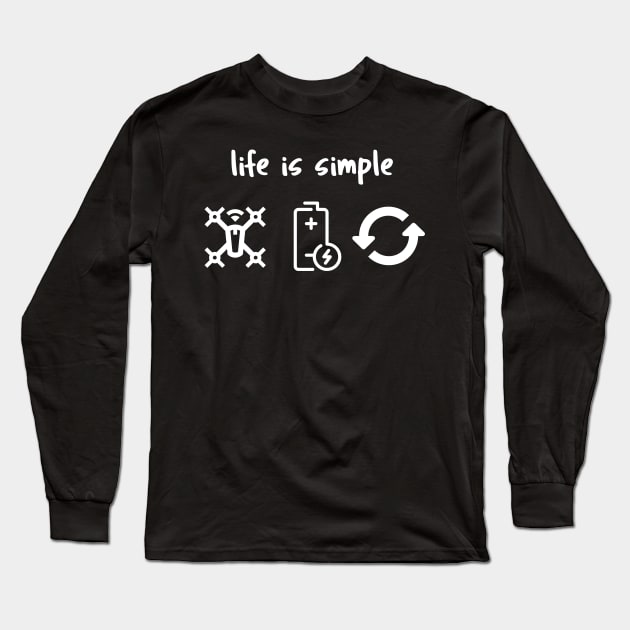 Life is simple fly, charge, repeat Long Sleeve T-Shirt by Art Deck